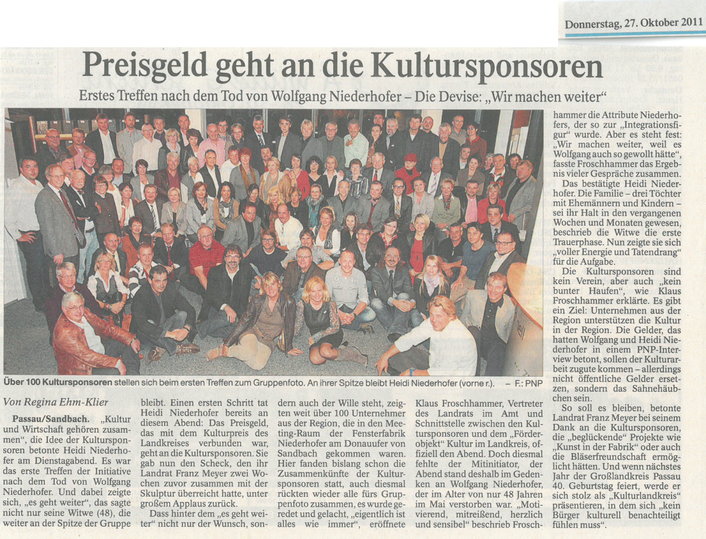 Kulturpreis des Landkreises Passau 2011